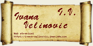 Ivana Velinović vizit kartica